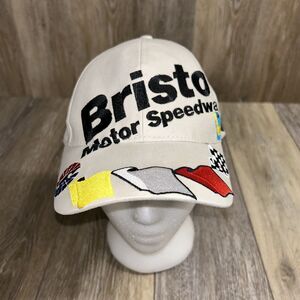 Bristol Motor Speedway NASCAR Racing Beige Tan Hat Cap Embroidered Adjustable